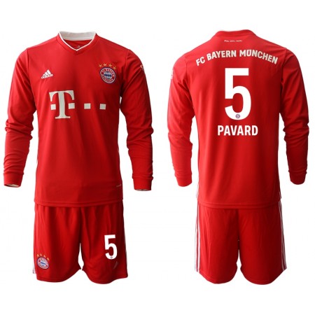 Billiga Fotbollströjor FC Bayern München Benjamin Pavard 5 Barn Hemma tröja 2020/21 Långärmad